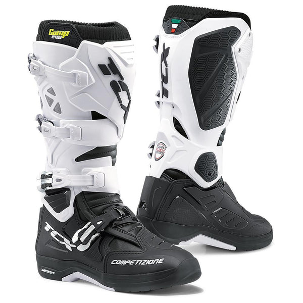 TCX 21 COMP EVO 2 Michelin Off Road Motorcycle Boots Black White 48