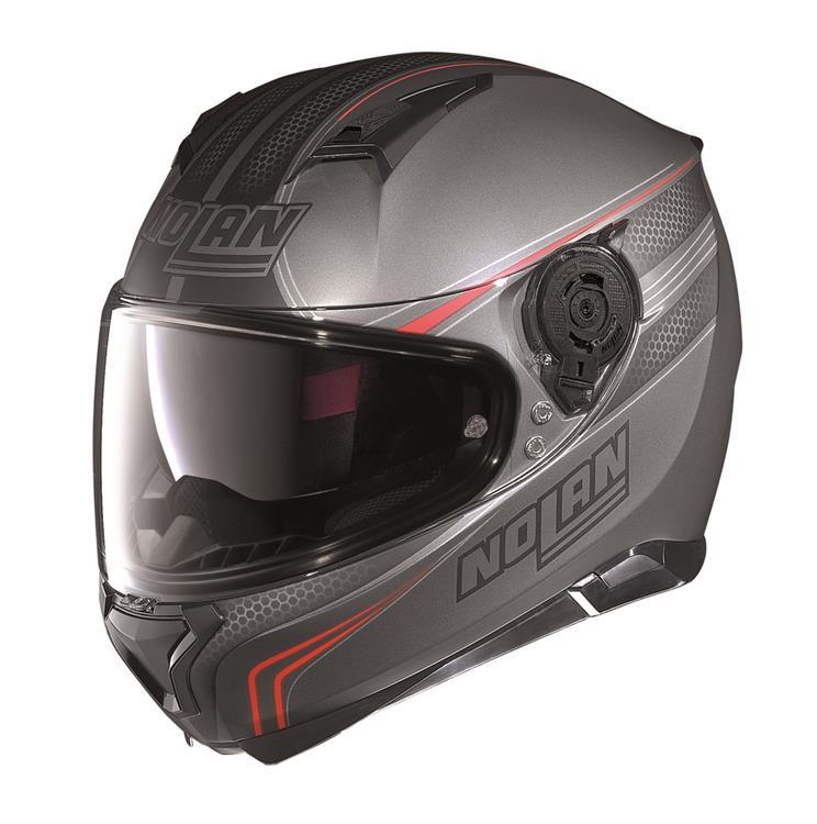 Nolan N87 Full Face Helmet Grey Red 2XL 2X Extra Large 63cm
