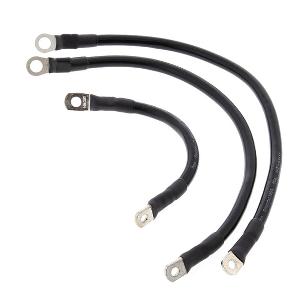 All Balls Racing Battery Cable Kit - Black. Fits Softail 1984-1988.