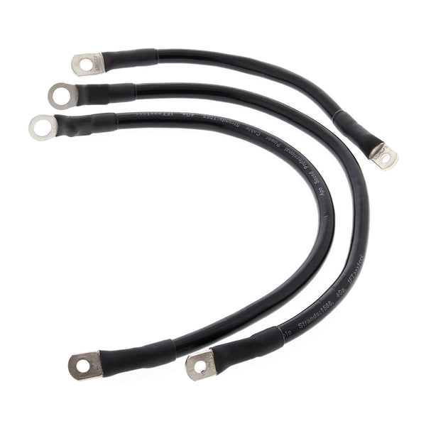 All Balls Racing Battery Cable Kit - Black. Fits Fl 1965-1979.