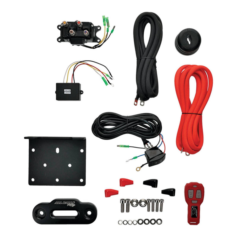 All Balls Racing 4 Bolt Winch 6000LB Synthetic Rope