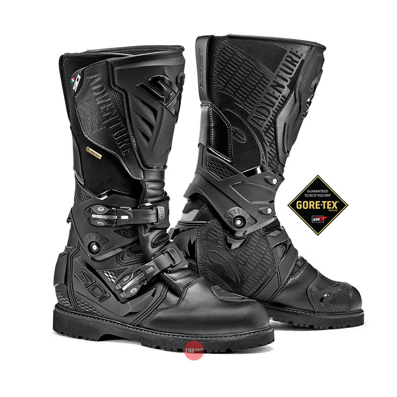 Sidi Adventure 2 Gore Tex Black Motorcycle Boots Size EU 46