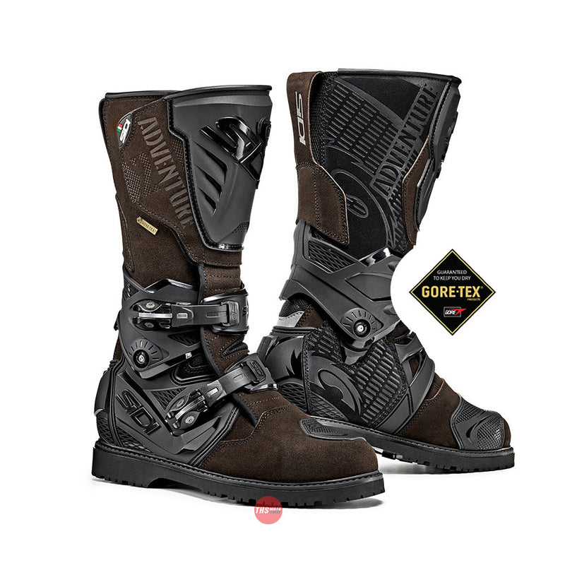 Sidi Adventure 2 Gore Tex Brown Motorcycle Boots Size EU 47