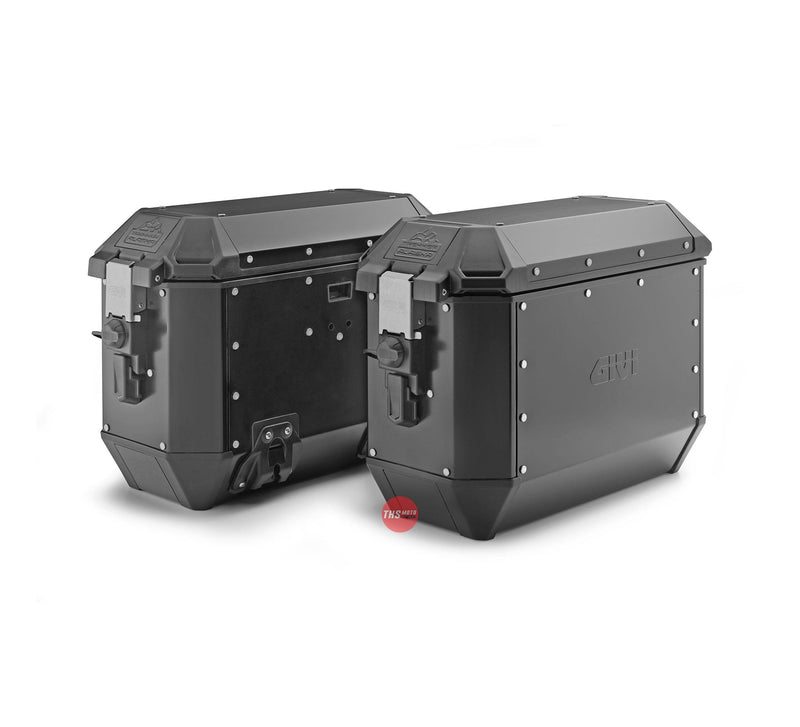 Givi Monokey Pannier Pair 36LT Ea Alaska Alu Black ALA36BPACK2