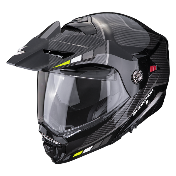 Scorpion ADX-2 Camino Black Silver Neon Yellow Adventure Motorcycle Helmet Size Small