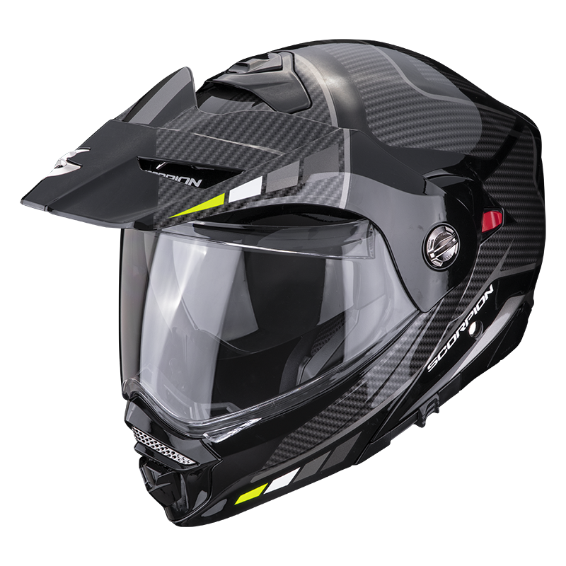 Scorpion ADX-2 Camino Black Silver Neon Yellow Adventure Helmet Size Small 55 56cm