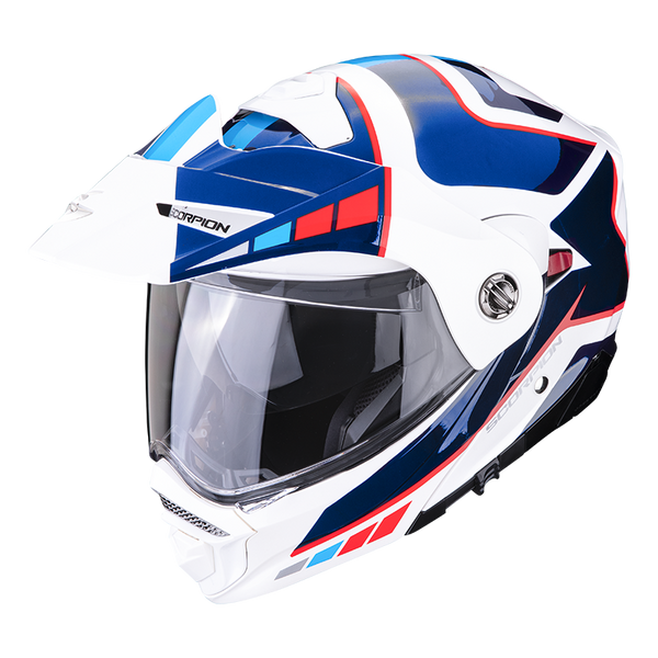 Scorpion ADX-2 Camino White Blue Red Adventure Motorcycle Helmet Size Small 55 56cm