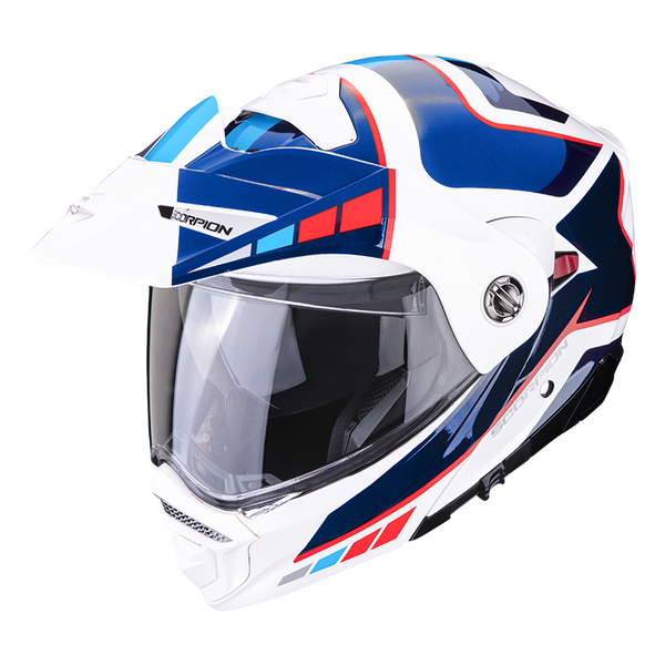 Scorpion ADX-2 Camino White Blue Red Adventure Motorcycle Helmet Size Small