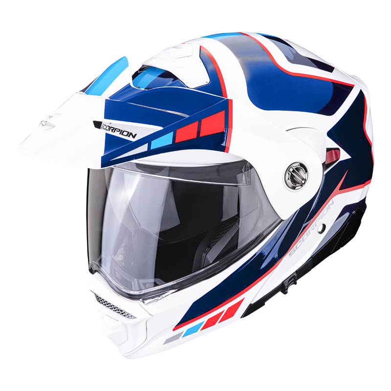 Scorpion ADX-2 Camino White Blue Red Adventure Helmet Size XL 61 62cm