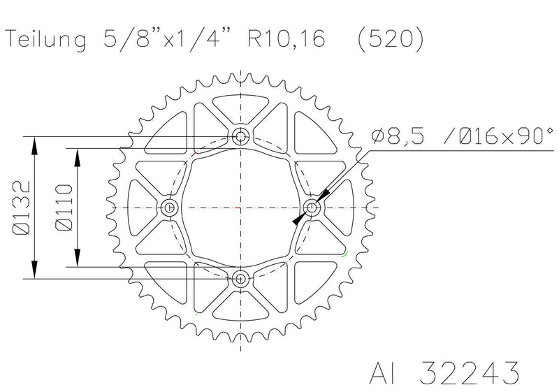 Moto Master Sprocket Alloy 48 Tooth