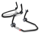 Bike Lift Set Front and Rear Stands with V Cursers (RS17 & FS9) Black