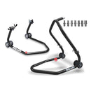 Bike Lift Set Front and Rear Stands with V Cursors (RS17 & FS11) Black
