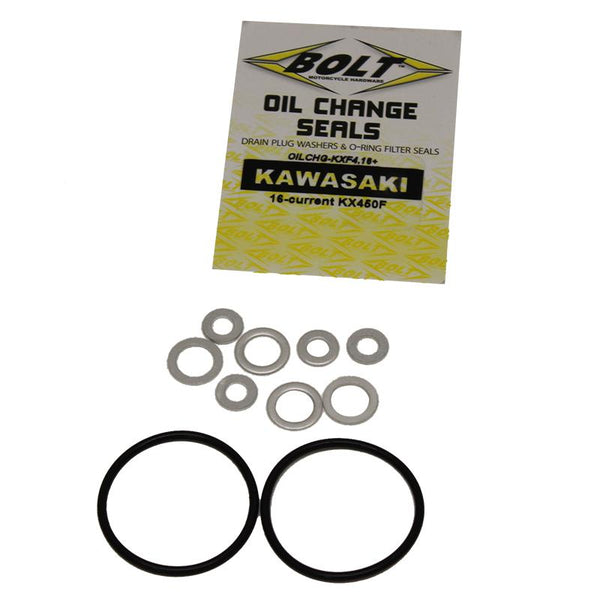 BOLT OIL CHANGE KIT KAW KX450F 16- - O-Rings/Crush washers