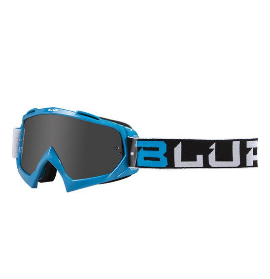 Blur B-10 Goggles Adult Two Face Blu/Blk/Wht (Silv Lens)