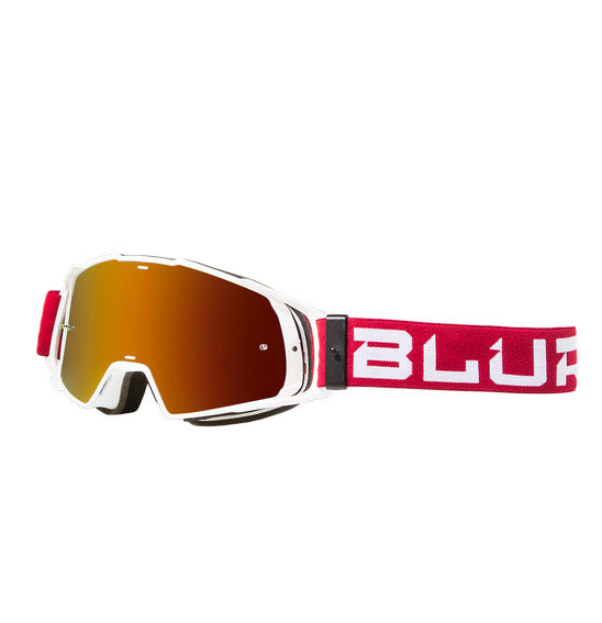 Blur B-20 Gog Flat Ruby Red/Wht Rad-Red Adult