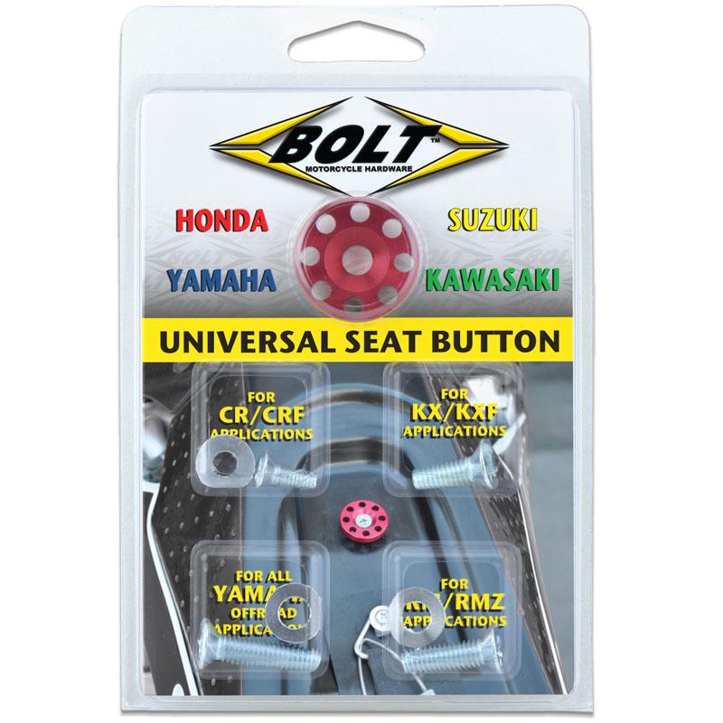 BOLT UNIVERSAL SEAT BUTTON (Hon/Suz/Kaw/Yam) RED