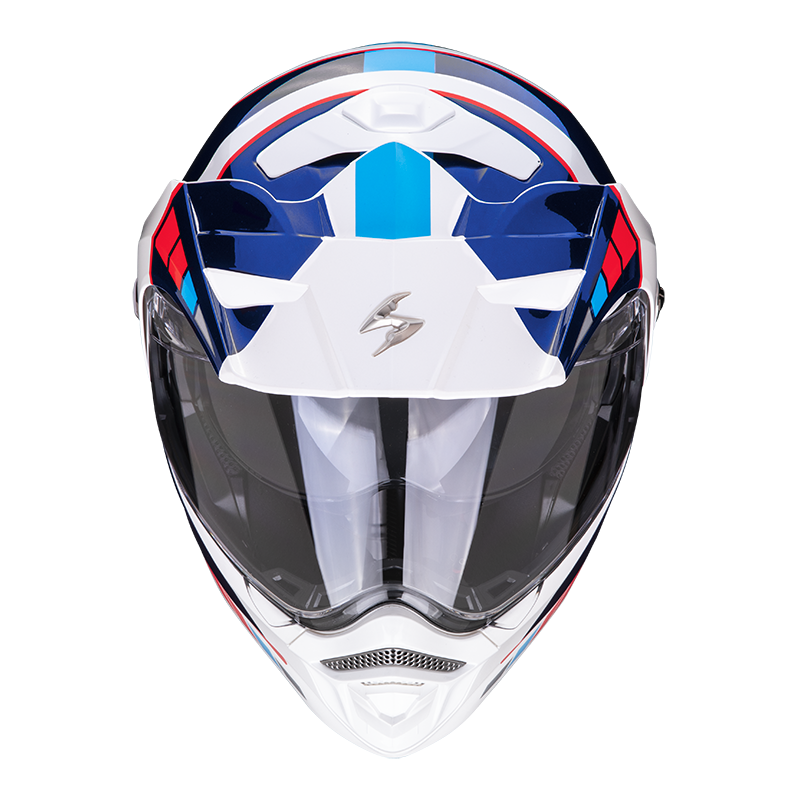 Scorpion ADX-2 Camino White Blue Red Adventure Motorcycle Helmet Size Large