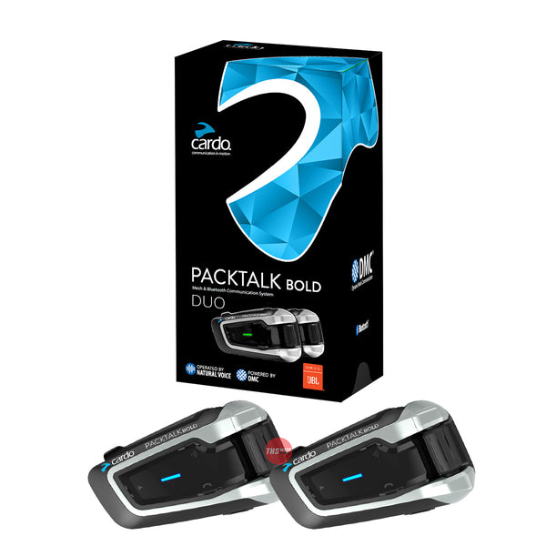 Cardo® Packtalk Bold Duo Pair Premium Bluetooth Mesh Motorcycle Intercom