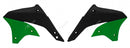 Rtech Radiator Shrouds Kawasaki KLX450R 07-16 Black Green