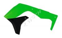 Rtech Radiator Shrouds KX450F 16-18 Fluro Green Black
