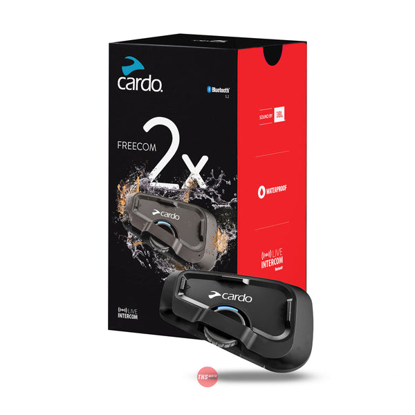 Cardo FreeCom 2x Single Motorcycle Bluetooth Communication System