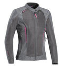 Ixon COOL AIR LADY Grey/Fuchsia Road Jacket Womens Size 2XL