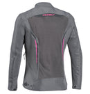 Ixon COOL AIR LADY Grey/Fuchsia Road Jacket Womens Size 2XL