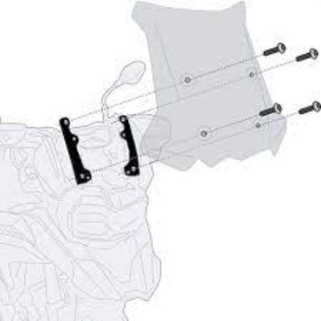 Givi D5129 Kit to Fit Airflow Screen D5127S / D5127ST / AF5127 BMW F 750 GS '18-