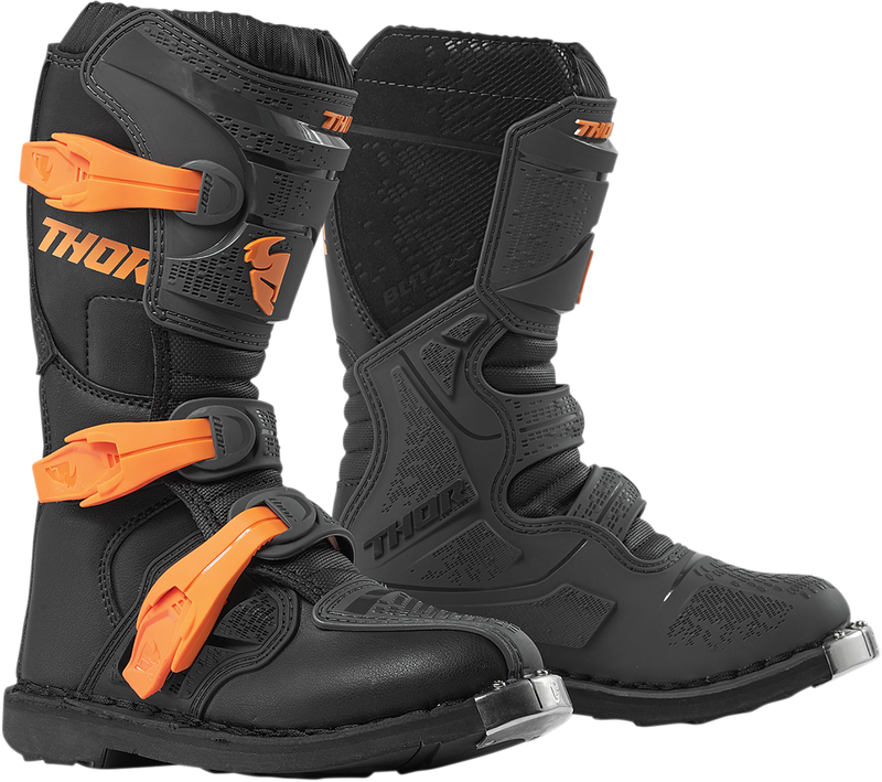 Thor S19Y Blitz XP Ch O Charcoal Orange Boots Size EU 6