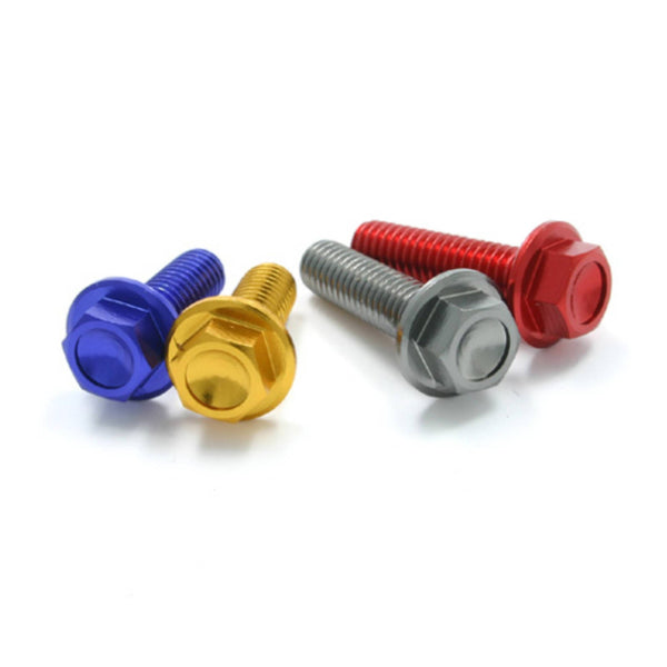 DRC Drc Aluminum M6 Flange Bolts 12MM Gold 4PCS