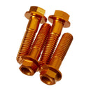 DRC Aluminum M6 Flange Bolts 25MM Gold 4PCS