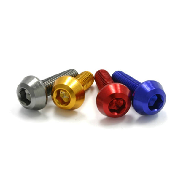 DRC Drc Aluminum M6 Taper Bolts 35MM Blue 4PCS