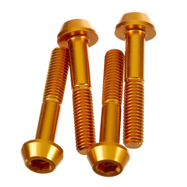DRC Drc Aluminum M6 Taper Bolts 35MM Gold 4PCS