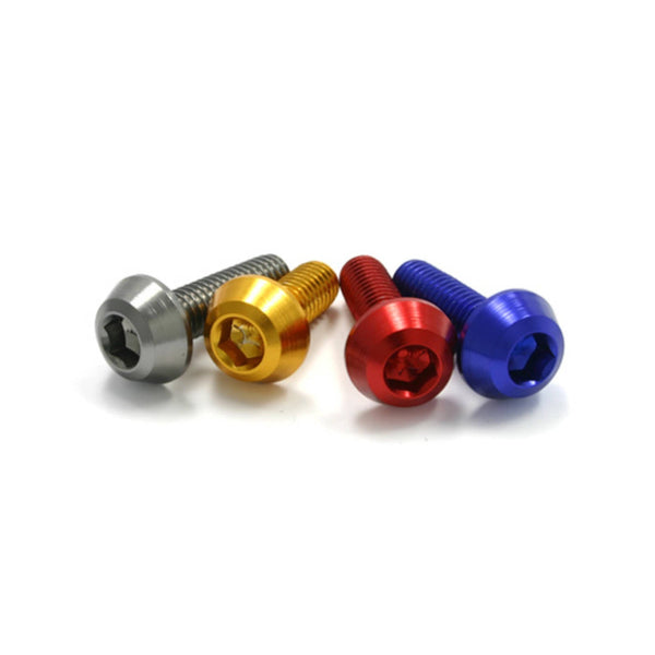 DRC Drc Aluminum M6 Taper Bolts 25MM Red 20PCS
