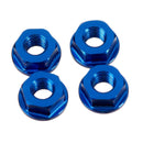 DRC Aluminum M6 Flange Nuts Blue 4PCS