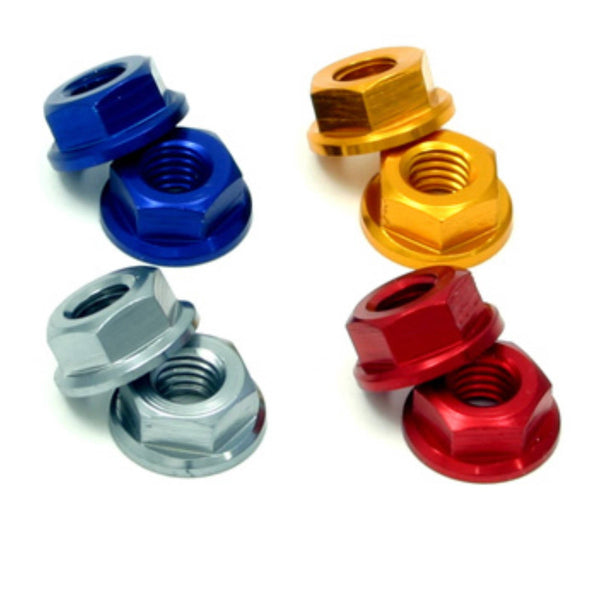 DRC Drc Aluminum M6 Flange Nuts Gold 4PCS