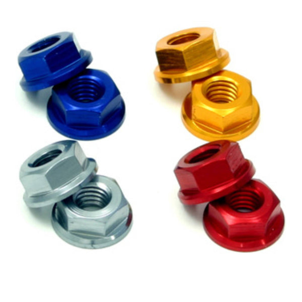DRC Drc Aluminum M6 Flange Nuts Black 4PCS