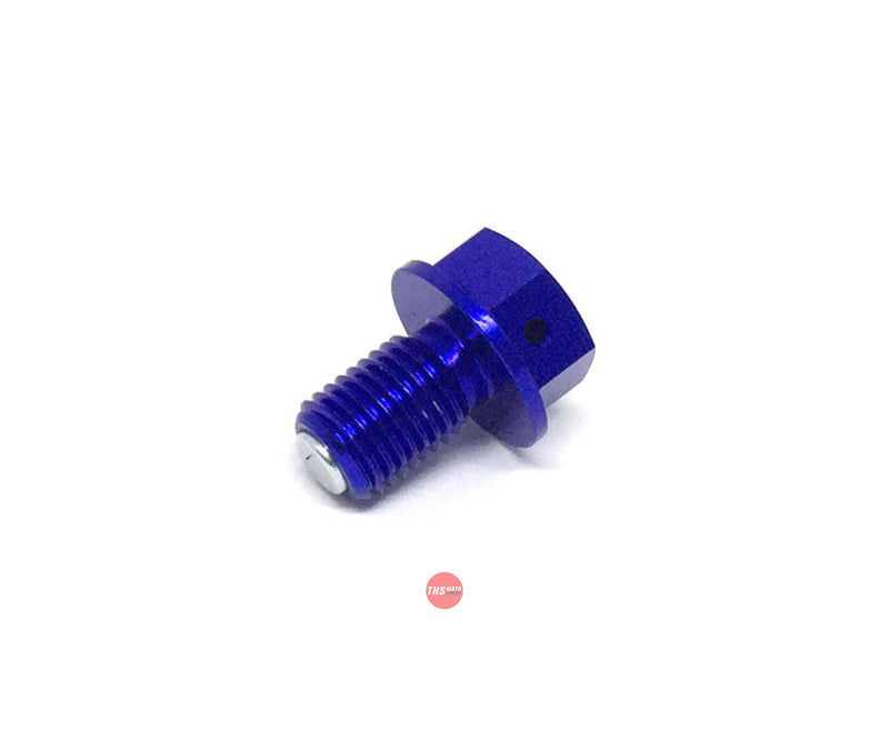 Zeta Magnetic Drain Bolt M10X15-P1.25 Blue ZE581222