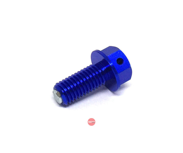 Zeta Magnetic Drain Bolt M10X22-P1.5 Blue ZE581342