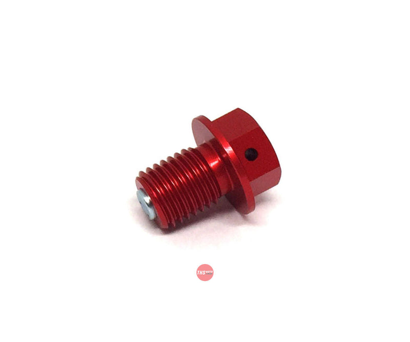 Zeta Magnetic Drain Bolt M12X15-P1.5 Red ZE581523