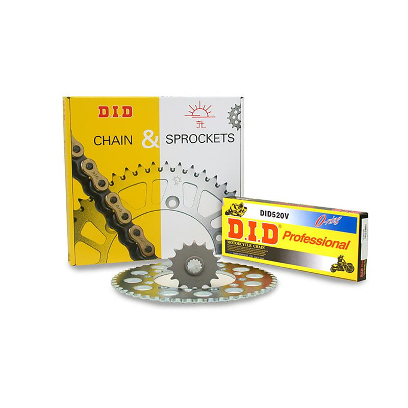 JT Sprocket Kit with D.I.D Chain GSXR1000 530VX3 X-Ring Gold SKS1007