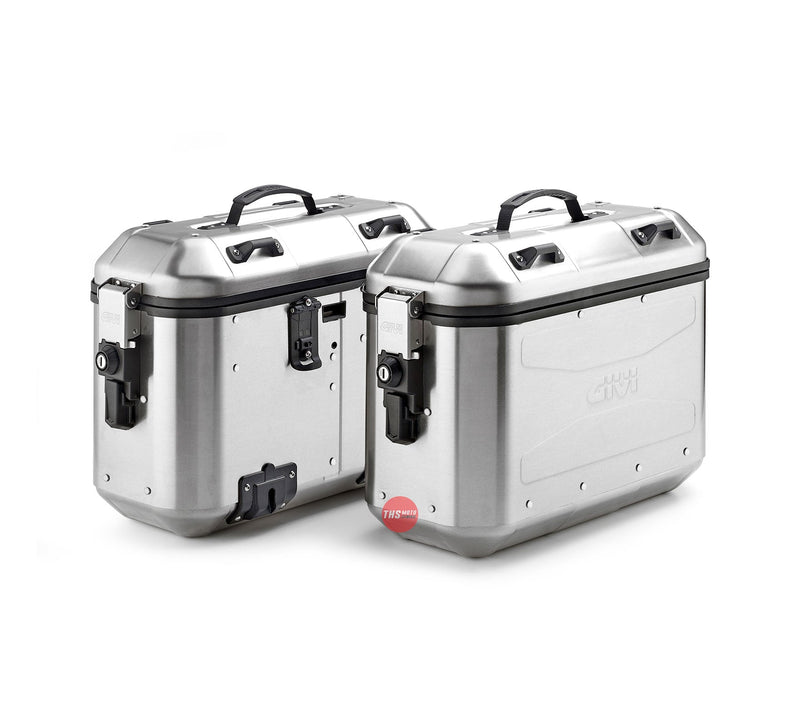 Givi Monokey Panniers Pair (pl/plr/plo) 36LT Dolomiti Alu Silver DLMK36APACK2