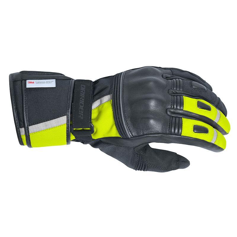 Dririder Highway Gloves Black Yellow Small