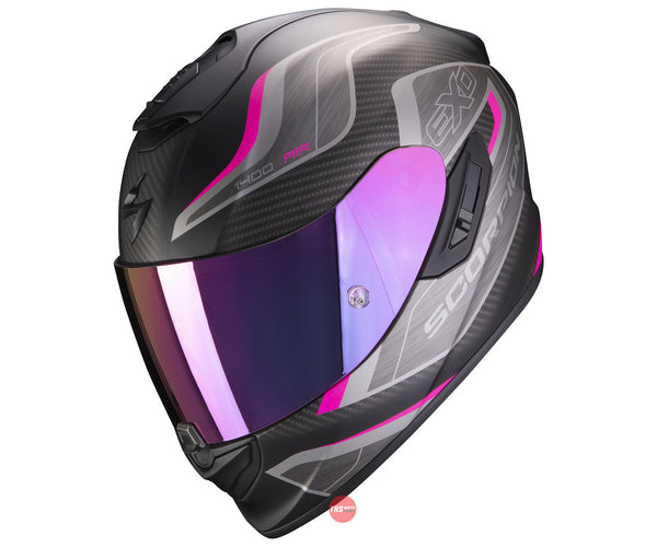 Scorpion Exo-1400 Air Attune Matt Black Pink Motorcycle Helmet Size Medium 57-58cm