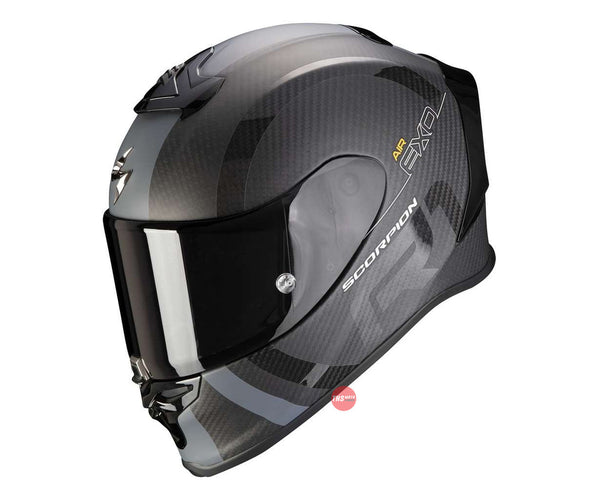 Scorpion  Exo-R1 Carbon Air Mg Matt Black Silver Motorcycle Helmet Size XL 61-62cm