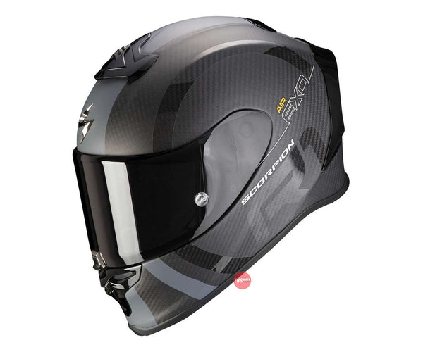 Scorpion  Exo-R1 Carbon Air Mg Matt Black Silver Motorcycle Helmet Size Large 59-60cm