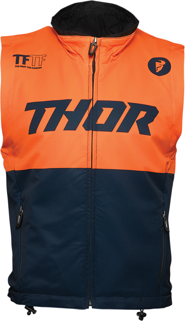 Thor Vest S21 MX Warmup M Midnight Orange Medium