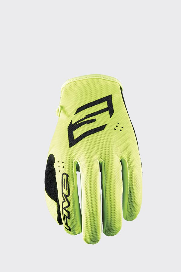 Five MXF4 Kids Mono Fluro Yellow Off Road Gloves Size Small 3