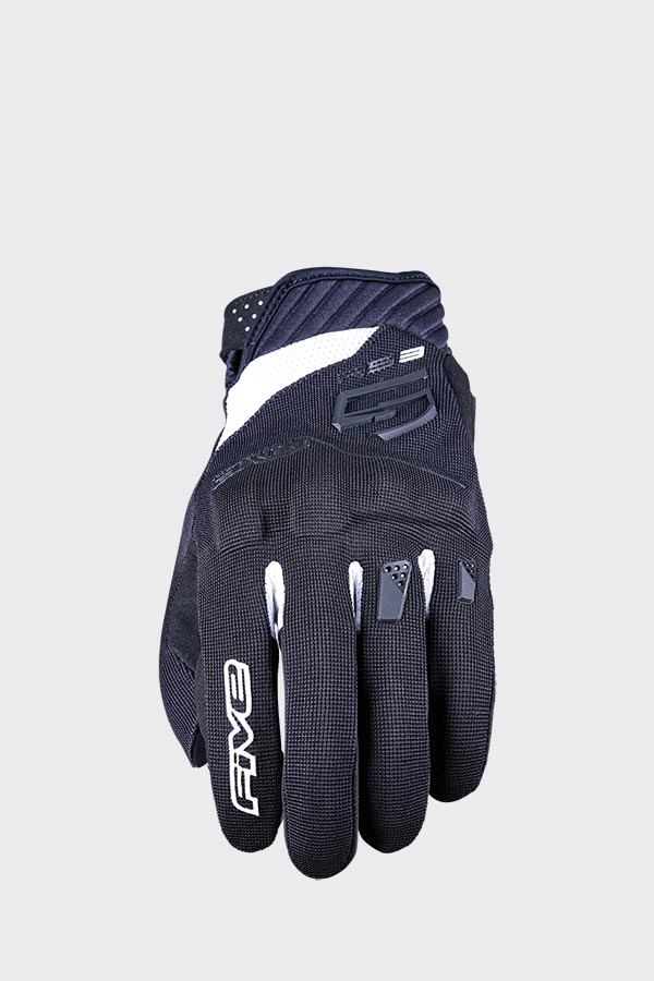Five RS3 EVO Kids Black / White Road Gloves Size Small 3