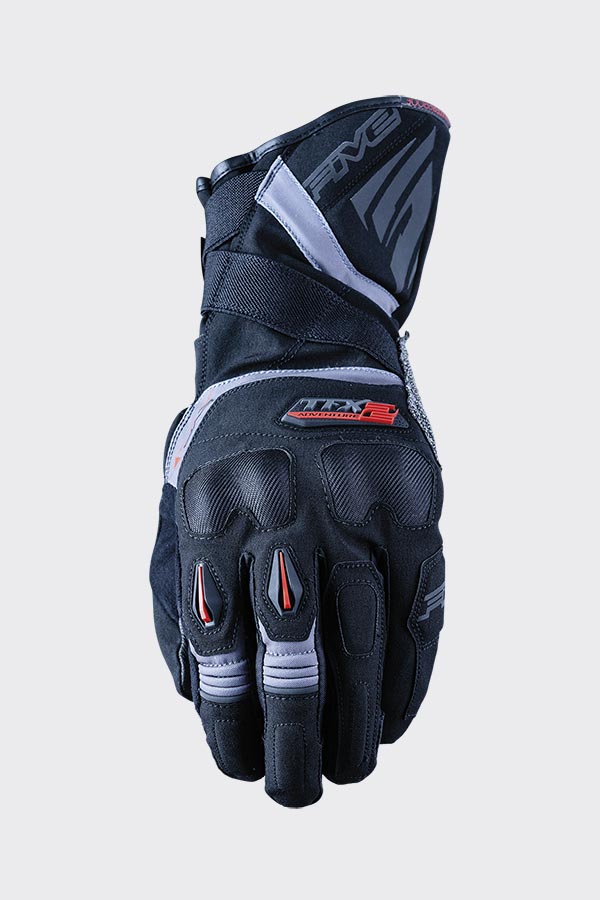 Five Gloves TFX2 WP Black / Grey Size Medium 9 Motorcycle Gloves